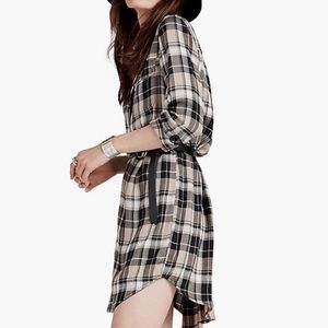 Lucky Brand Plaid Shirt Dress
